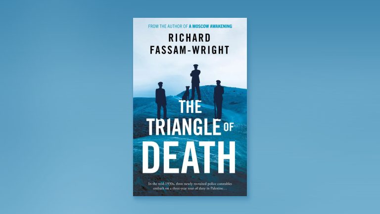 The Triangle of Death cover image on blue background